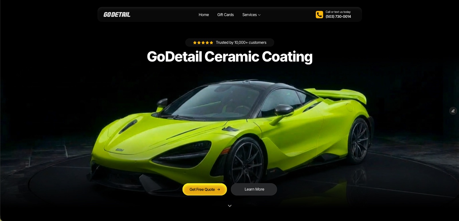 GoDetail website design by Dev Websites